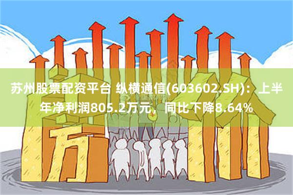 苏州股票配资平台 纵横通信(603602.SH)：上半年净利润805.2万元，同比下降8.64%