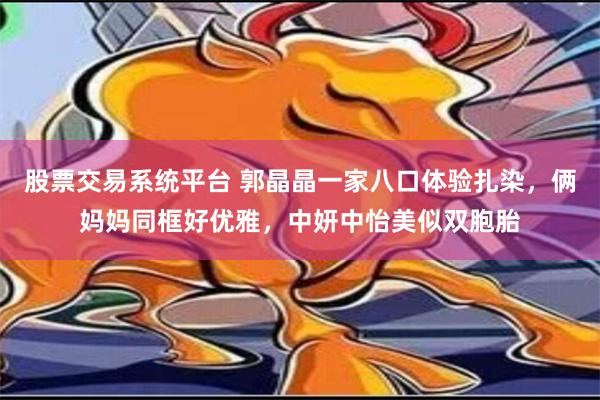 股票交易系统平台 郭晶晶一家八口体验扎染，俩妈妈同框好优雅，中妍中怡美似双胞胎