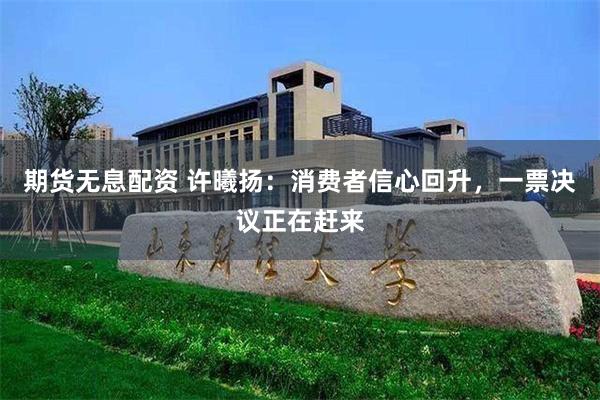 期货无息配资 许曦扬：消费者信心回升，一票决议正在赶来