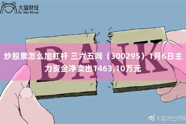 炒股票怎么加杠杆 三六五网（300295）1月6日主力资金净卖出1463.10万元