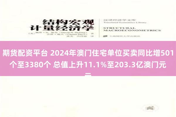 期货配资平台 2024年澳门住宅单位买卖同比增501个至3380个 总值上升11.1%至203.3亿澳门元